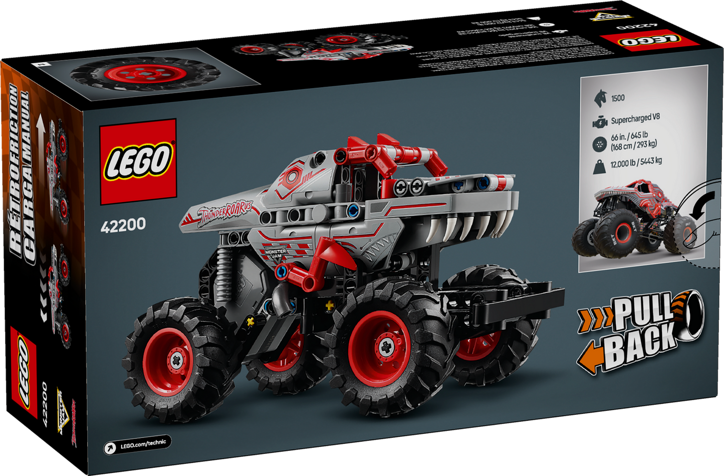 42200 Monster Jam ThunderROARus Pull-Back