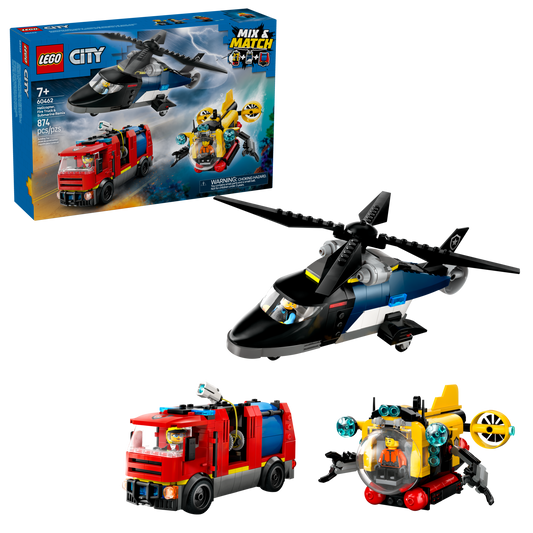 60462 Helicopter, Fire Truck & Submarine Remix