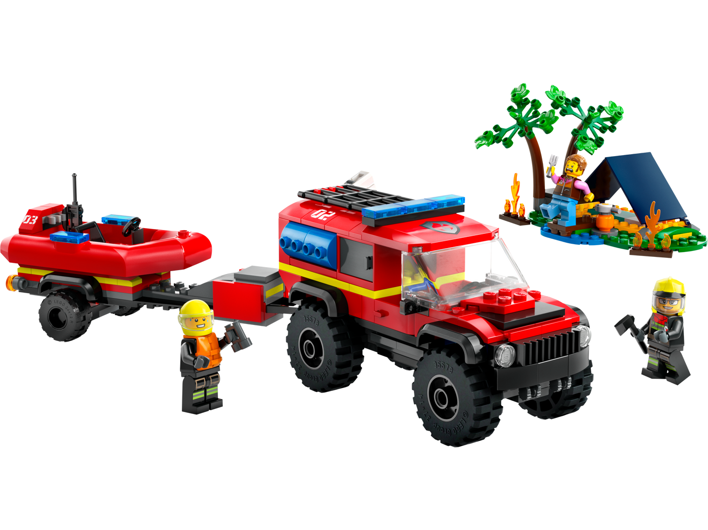 60412 - 4x4 Fire Truck with Rescue Boat (R)