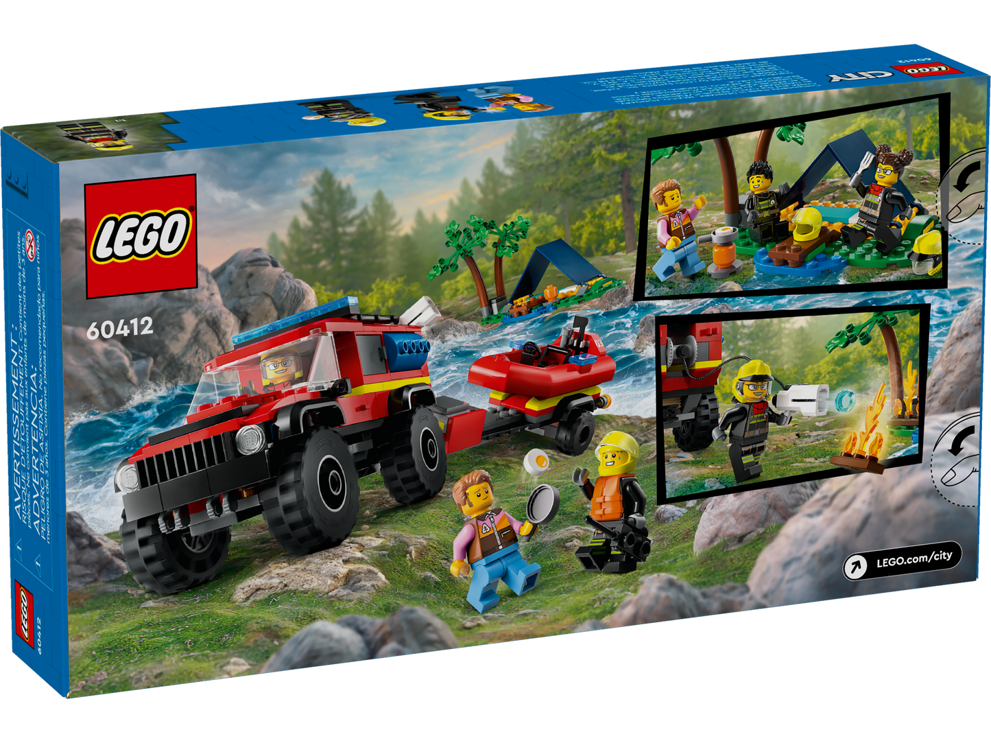 60412 - 4x4 Fire Truck with Rescue Boat (R)