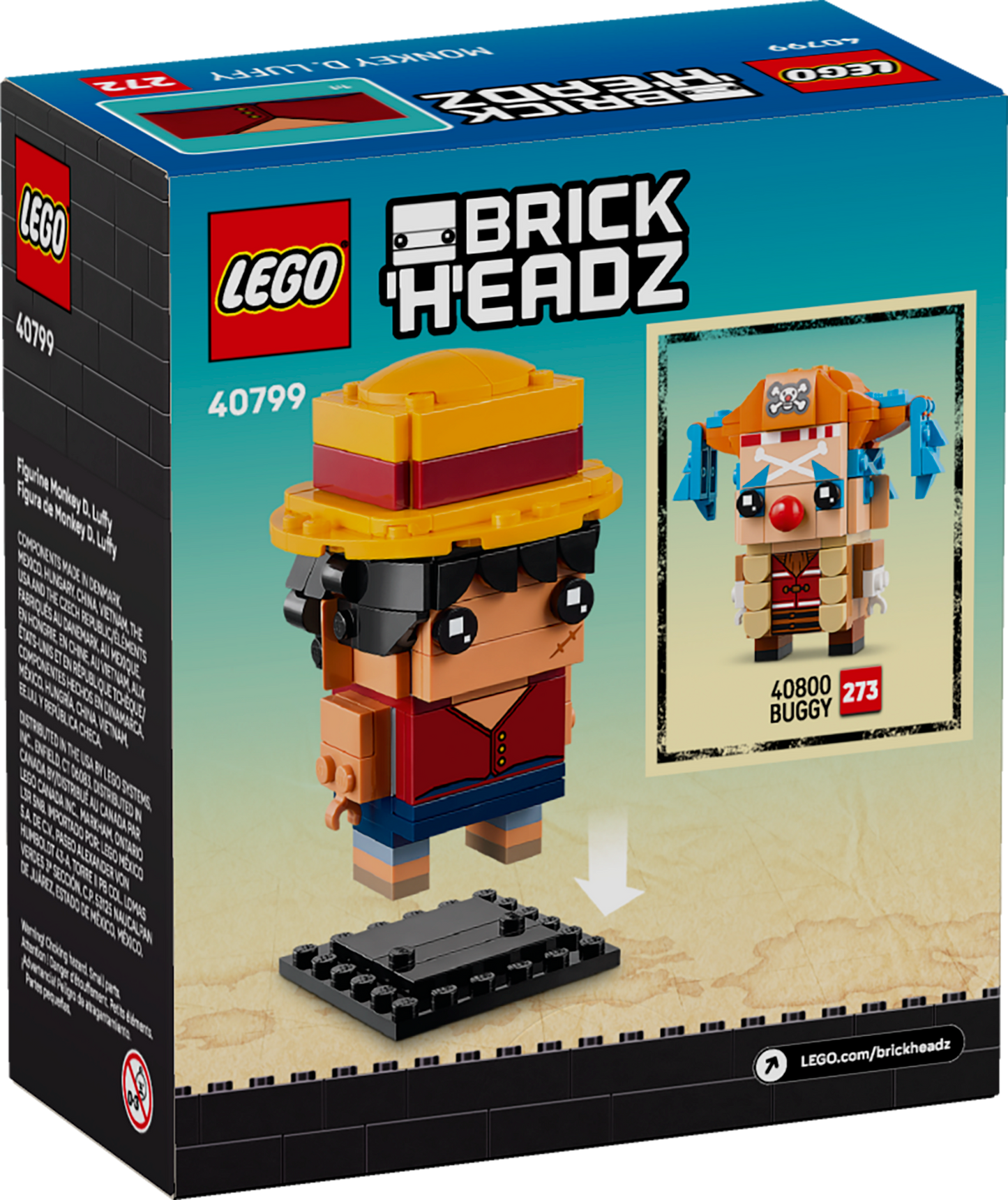 40799 - Monkey D. Luffy Figure Brickheadz (R)