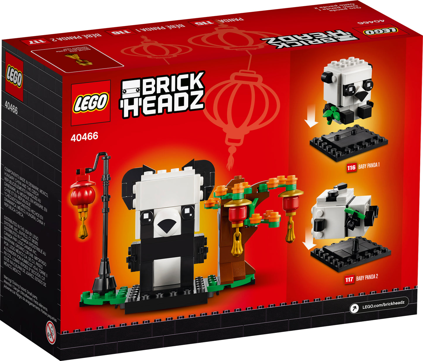 40466 - Chinese New Year Pandas Brickheadz (R)