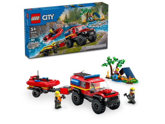 60412 - 4x4 Fire Truck with Rescue Boat (R)