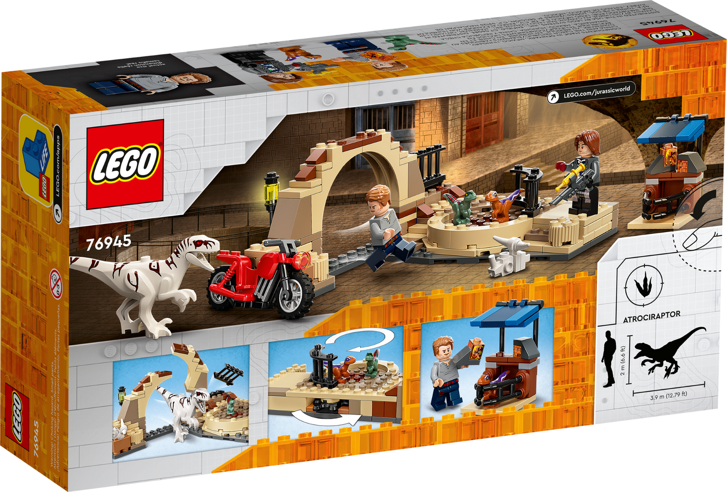 76945 - Atrociraptor Dinosaur: Bike Chase (R, C)