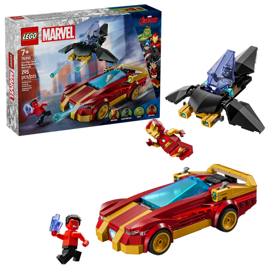 76310 Iron Man Car & Black Panther vs. Red Hul